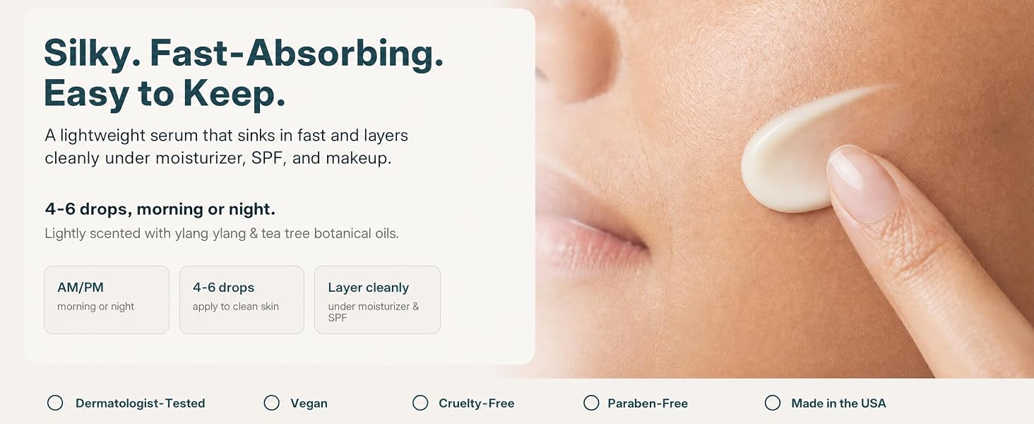 Fast absorbing lightweight facial serum