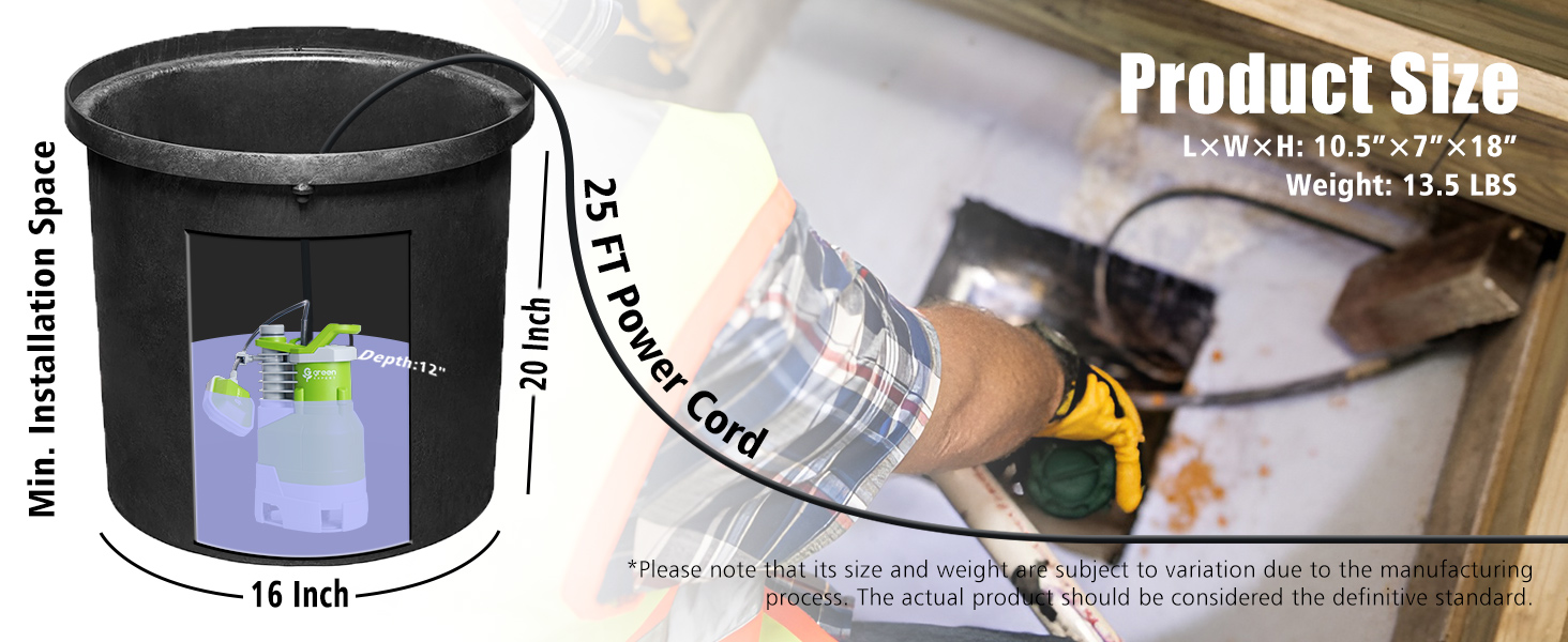 Designed for quickly draining both clean/dirty water from flooded house, basement, sumps, sewages