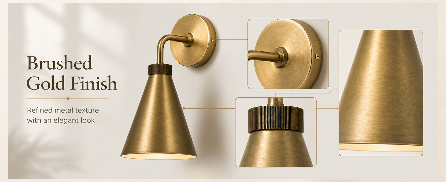 Gold wall sconce