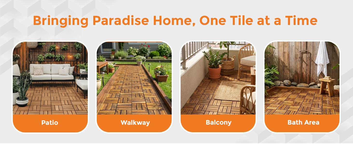 deck tiles interlocking outdoor all weather, patio flooring outdoor waterproof, patio pavers