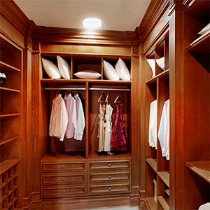 Installed in closet
