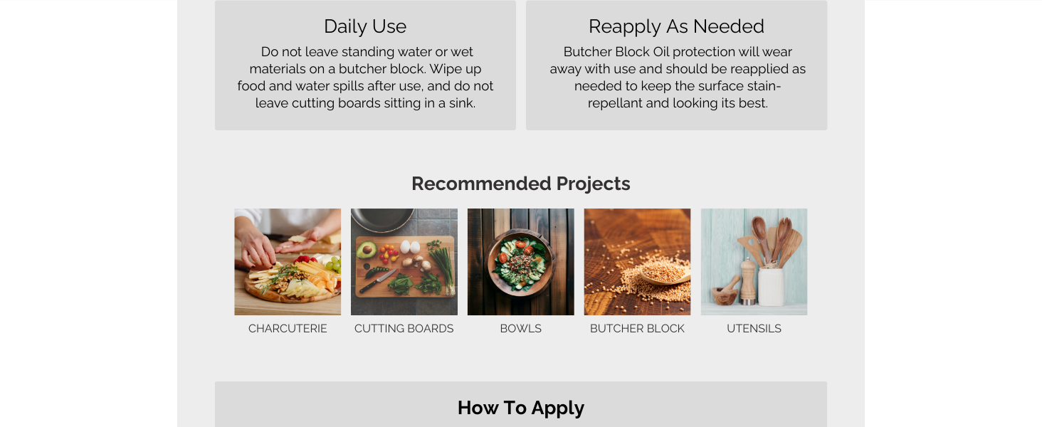 Recommended Uses