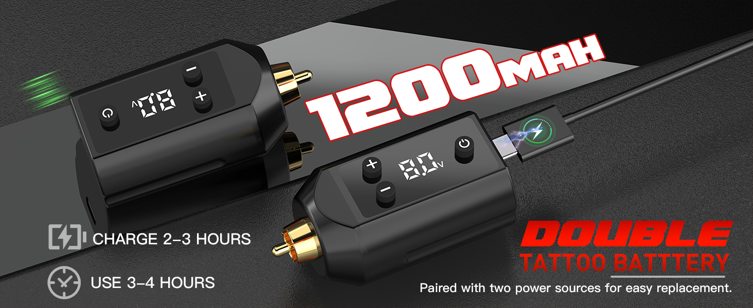 Double Tattoo Batteries