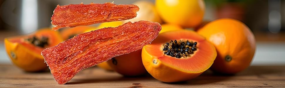 All Natural Dried Papaya Spears Snacks