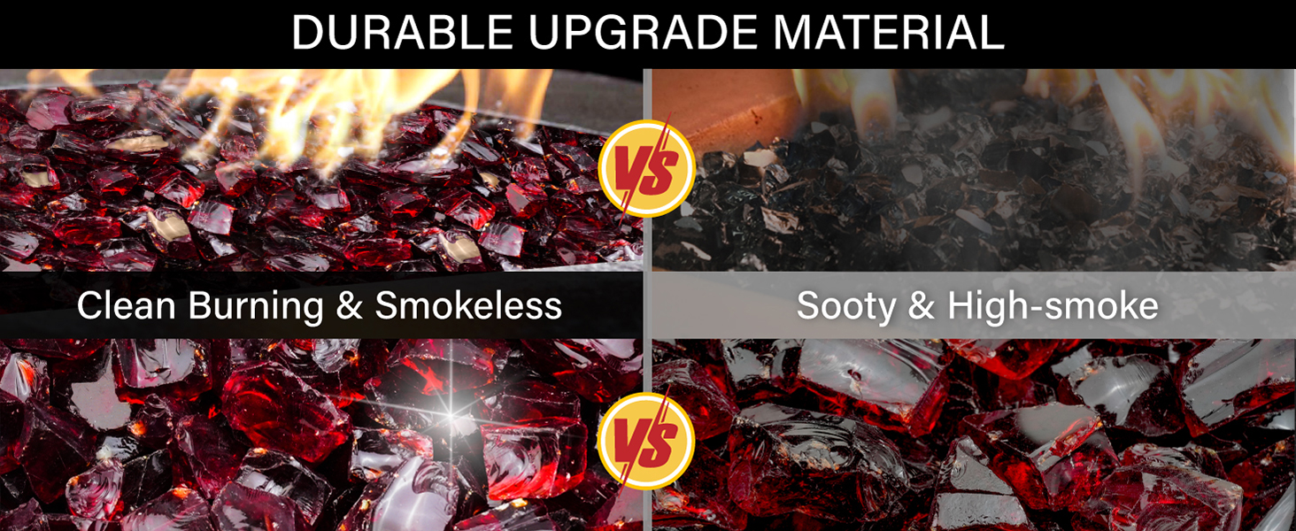 Red fire glass