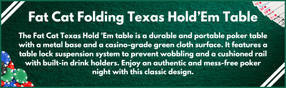 Fat Cat Folding Texas Hold'Em Table