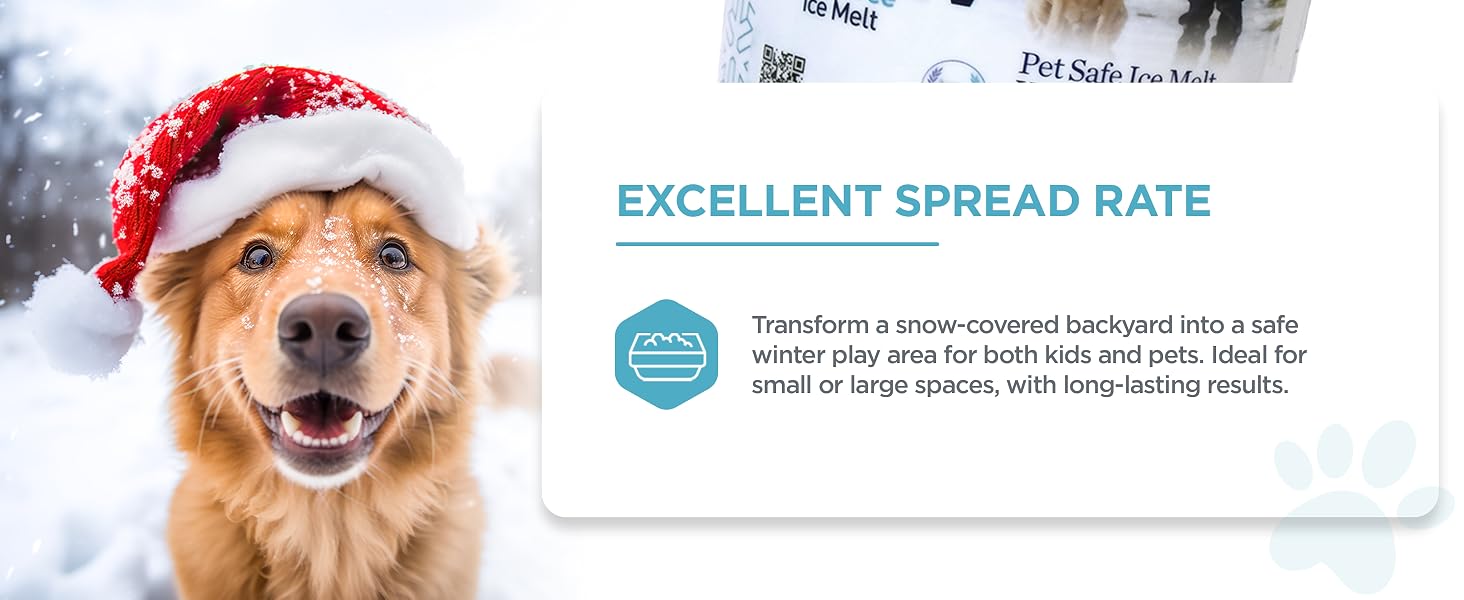 Excellent Spread Rate: Allows a typical backyard to be treated to make a safe winter