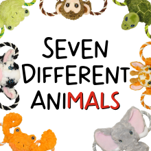 tug-a-mal various styles seven different animals