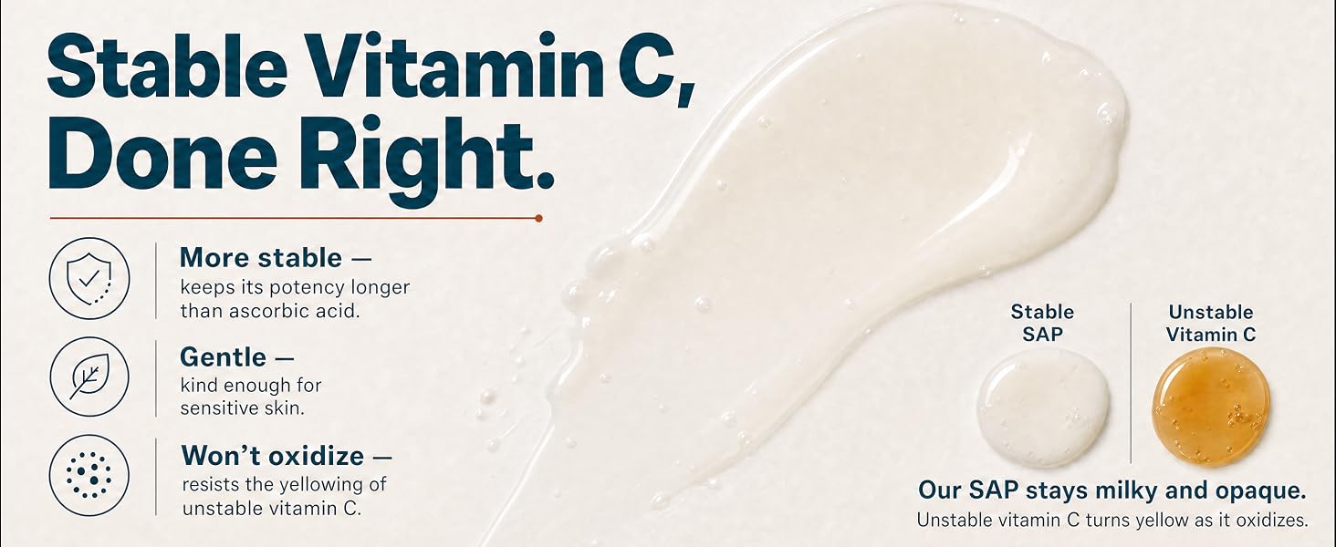 Sodium Ascorbyl Phosphase, a stable vitamin c serum