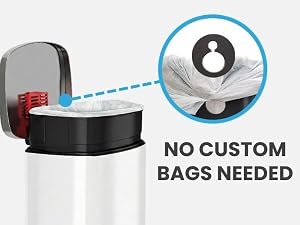 high capacity 50 liter white rubbish bin for busy families and sustainable waste management