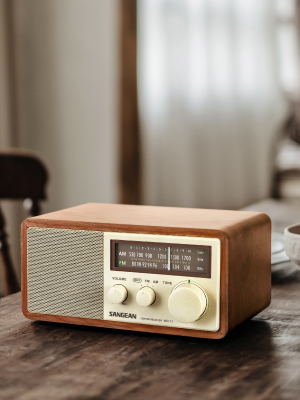 WR-11, Sangean, SANGEAN, am, fm, tabletop, portable, wood, classic,