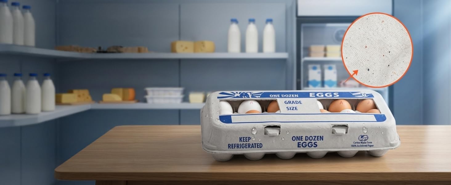 egg carton sitting on wooden counter block close up of the material one dozen carton