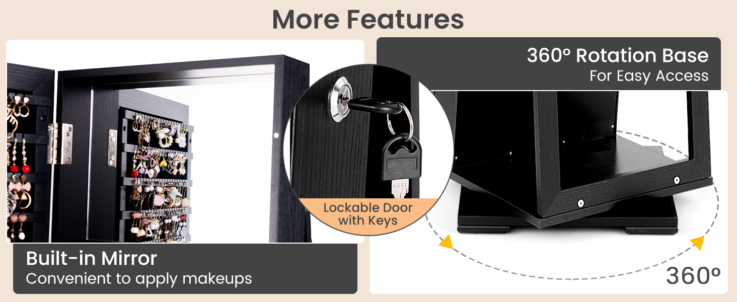 lockable jewelry cabinet