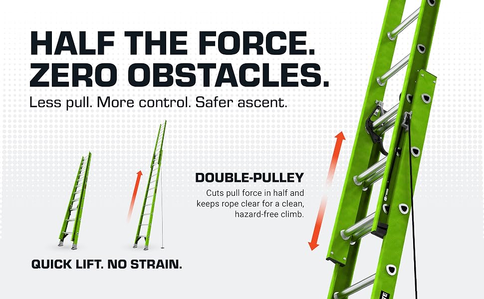 The double pulley systems allows for more control of the HyperLite.