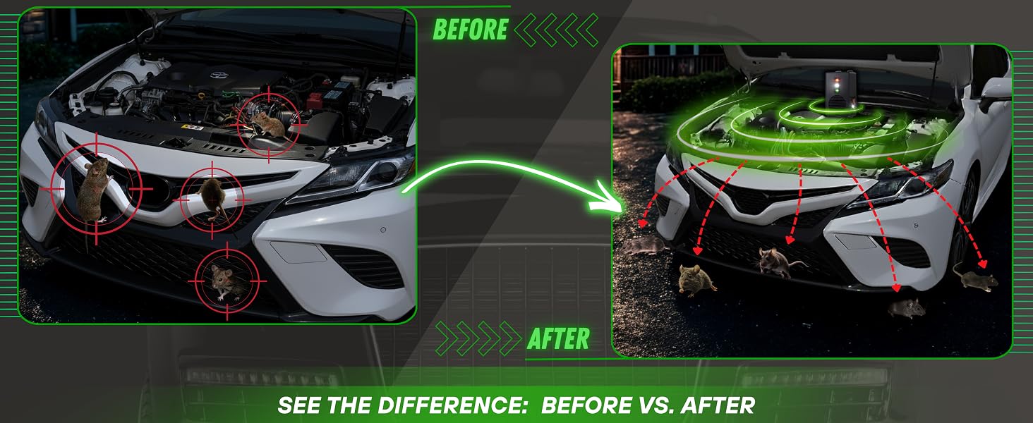 loraffe battery operated under hood rodent repellent See the Difference