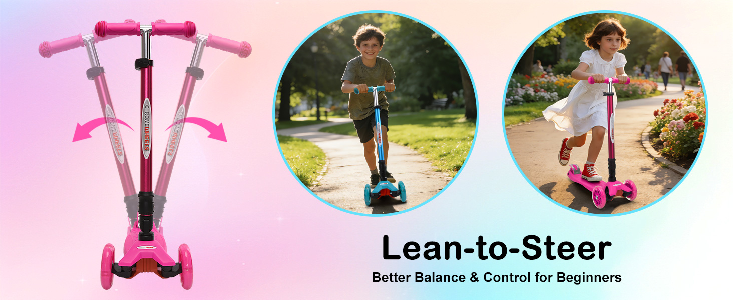ChromeWheels Foldable Scooters for Kids