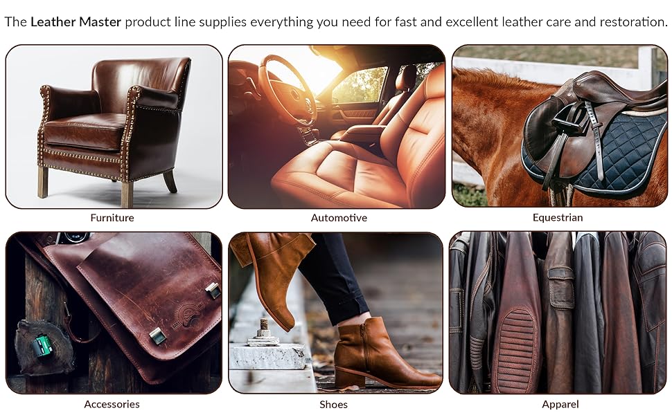 Leather Master product line supplies everything you need for fast and excellent leather care