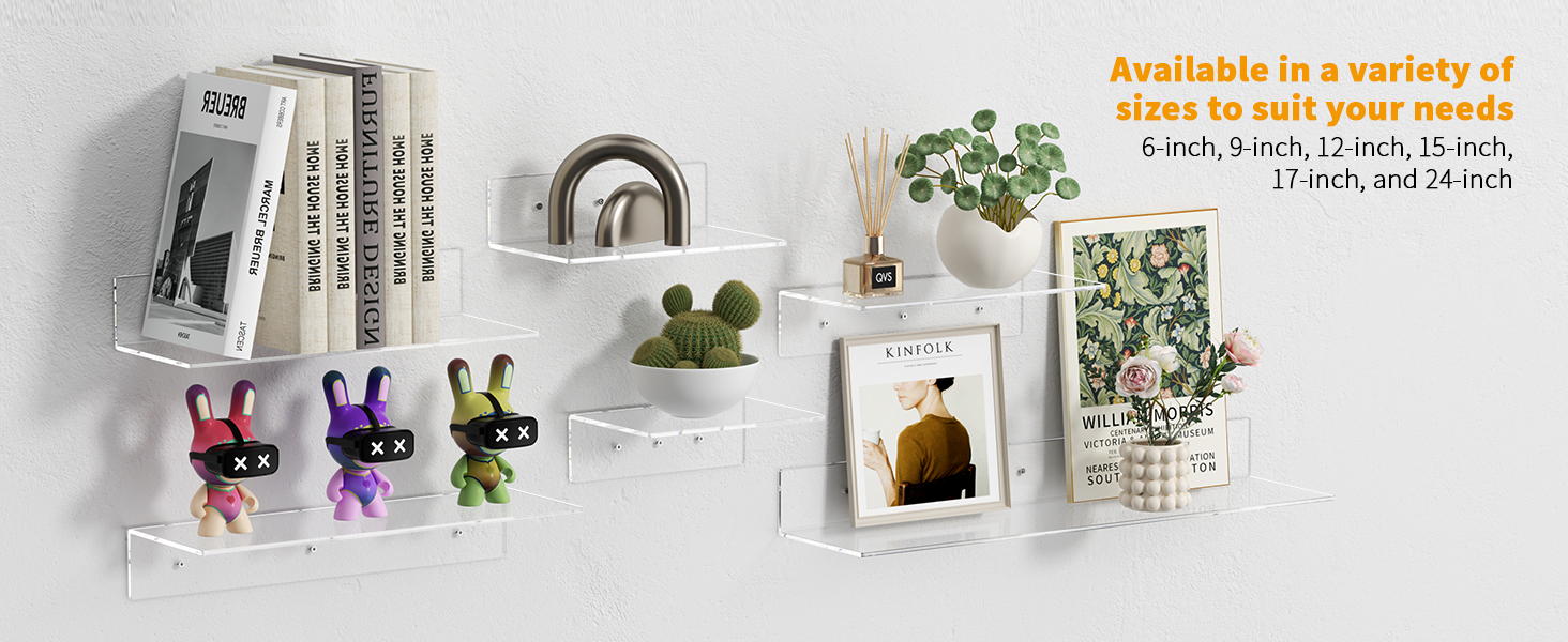 acrylic wall shelves
