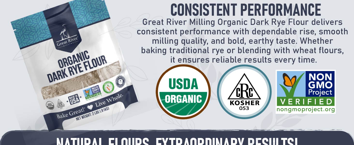 Consistent Performance Organic Dark Rye Flour