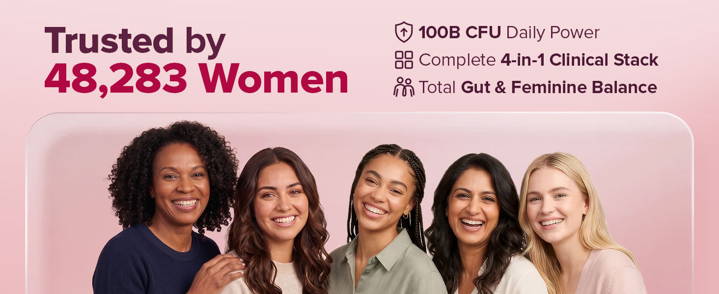 Women&amp;#39;s daily probiotic supplement for all ages, ethnicities and life stages, gut and feminine balnc
