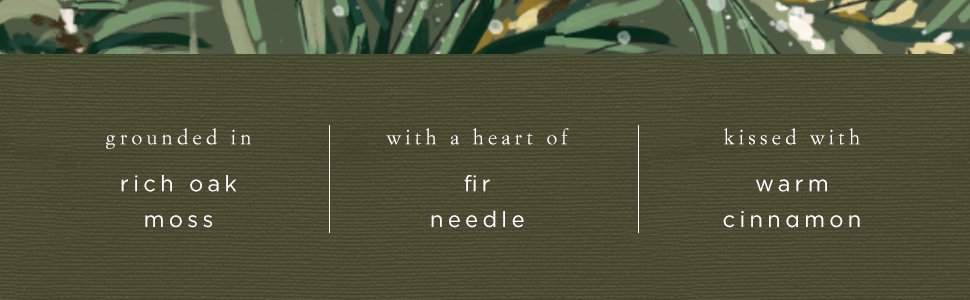 A quintessential classic, with notes of rich oak moss, cinnamon, and eucalyptus.