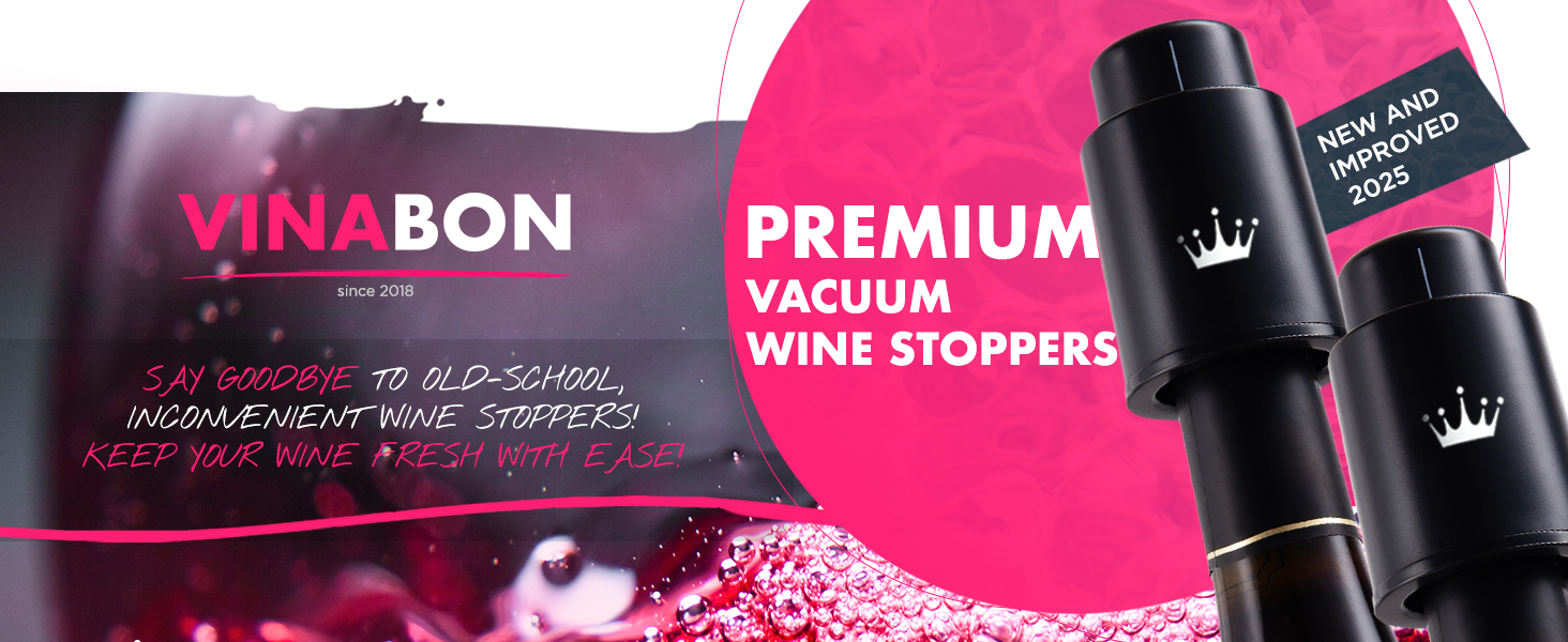 vinabon wine stoppers, vinabon vacuum wine stoppers, vinabon wine accessories