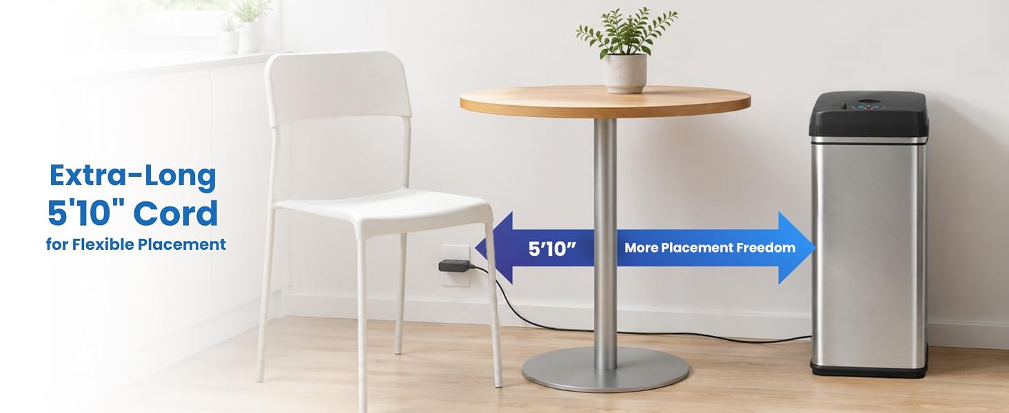 Long-cord AC adapter delivers trusted power with added flexibility for everyday use.