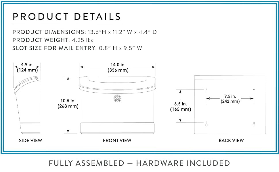 product details dimensions 19.4 x 13.9 x 4.5 inches