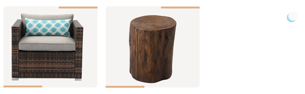 tree stump side table