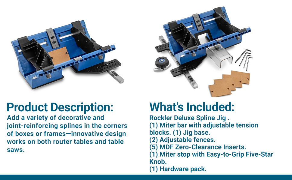 Rockler Deluxe Table Saw Taper Jig for Decorative Joinery