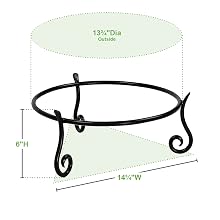 Short Plant stand wrought iron porch patio indoor outdoor planter flower pot