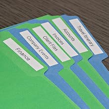 DYMO Labels on File Folders