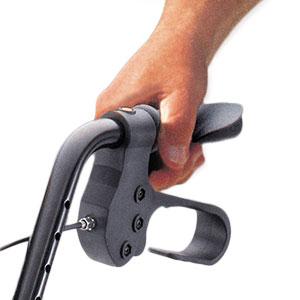 Hugo Elite Rollator Walker ergonomic hand grip with brake handle