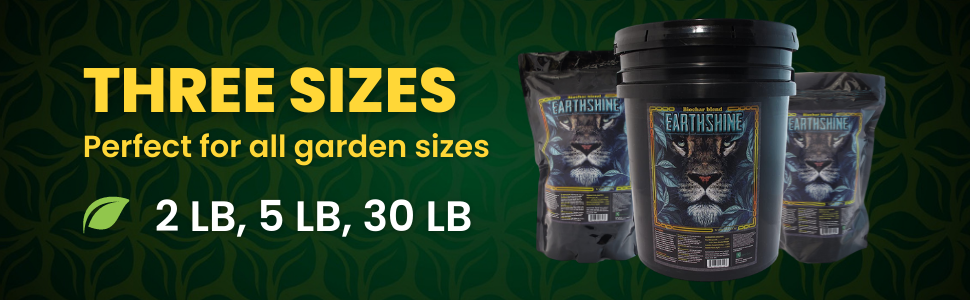 green gro earthshine biochar blend, outdoor organic fertilizer and garden care, sizes 2, 5, 30 lb