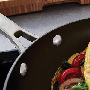 Calphalon Classic Nonstick 12-Inch Fry Pan with Cover - Dual Layer Nonstick