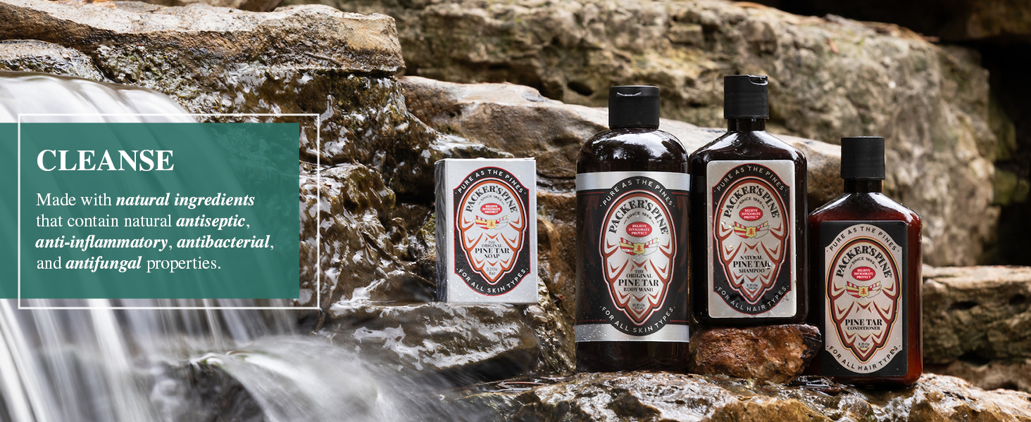 Start your day refreshed with pine tar soap and its natural essence.