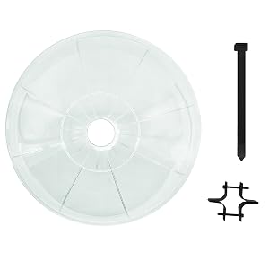 Myard 13 Inches Solid Clear PC Wobbly Squirrel Proof Baffle Deflector Fit up 1.5 Inches Pole / Post