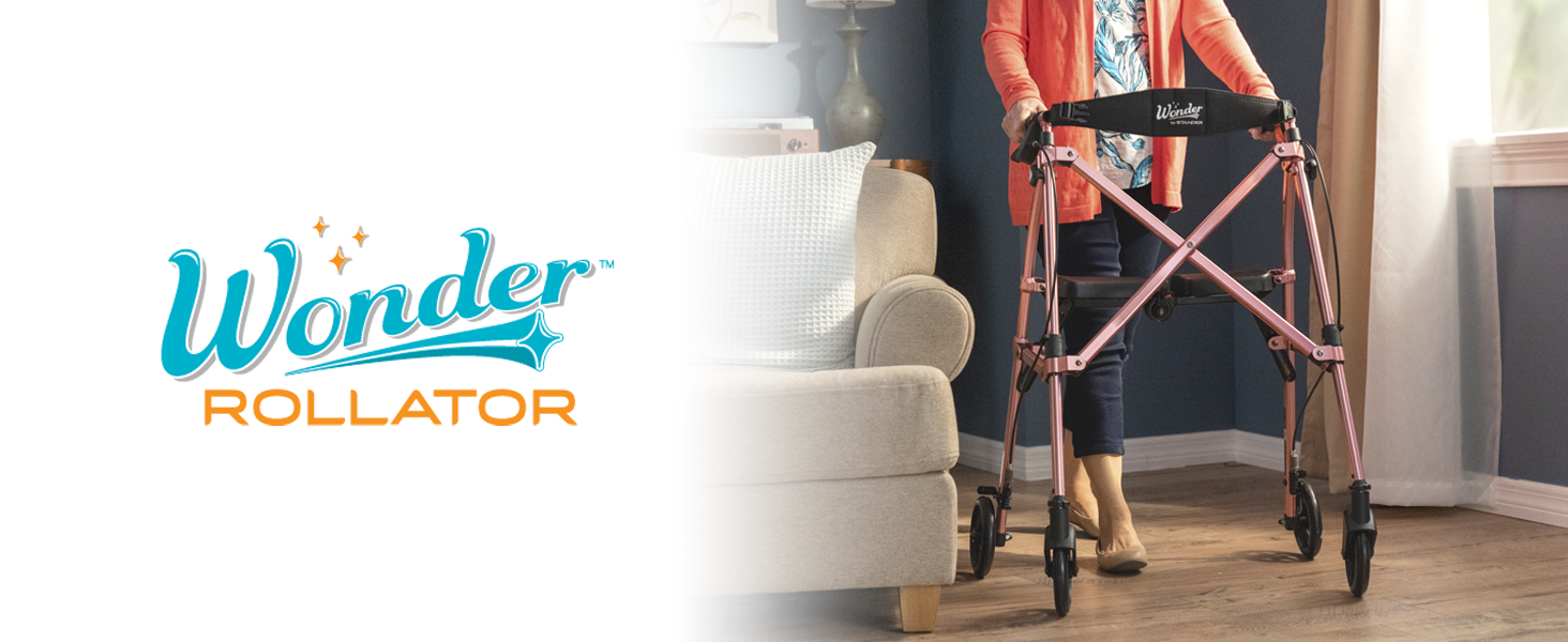 stander wonder rollator compact portable lightweight standard walker seniors elderly adults