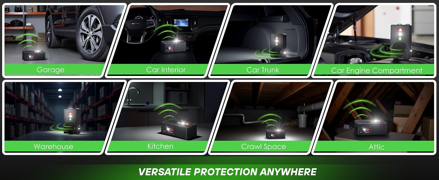 loraffe battery operated under hood rodent repellent Versatile Protection Anywhere