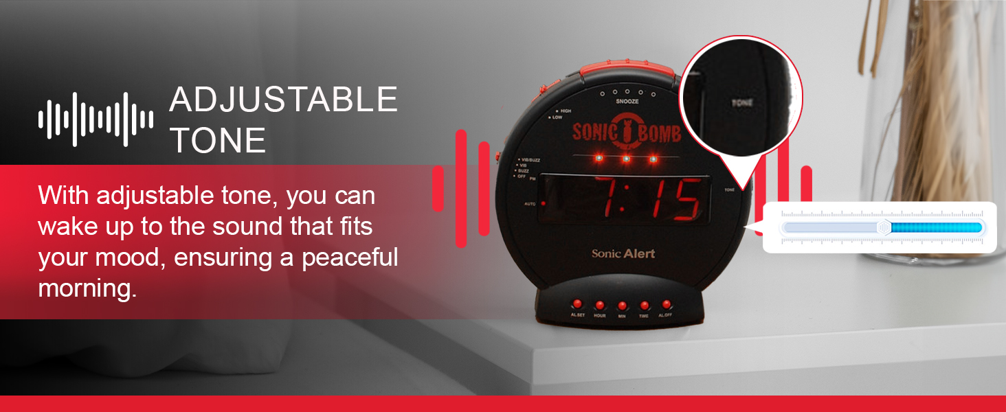 super loud alarm clock with bed shaker, vibrating alarm, loud digital alarm clock,