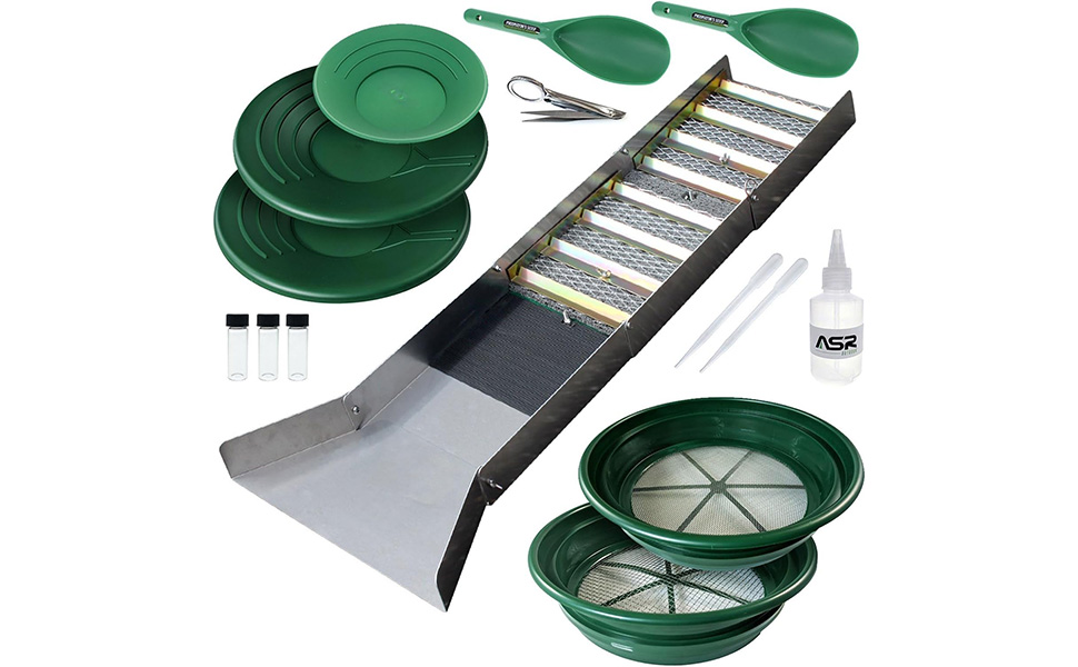 gold panning kits gold prospecting equipment metal detecting sluice box gem mining tools sieve gems