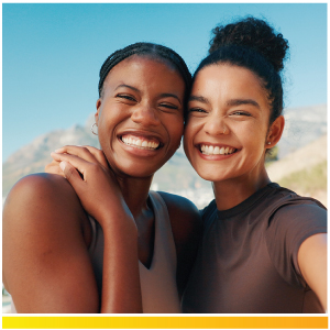 women smiling