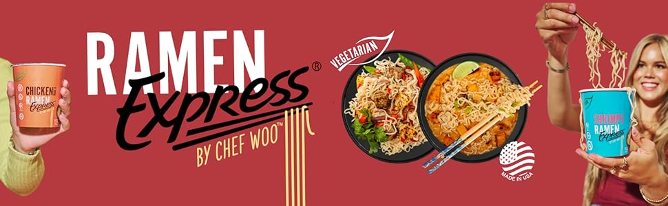 Ramen Express. Healthy and delicious ramen noodle recipes, people eating Ramen Express from the cup.