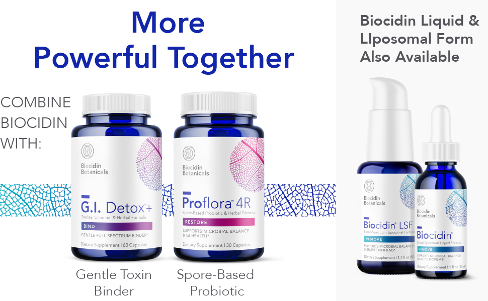 biocidin gi detox proflora probiotics