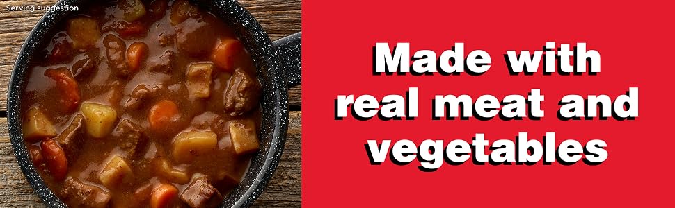 made with real meat and vegetables