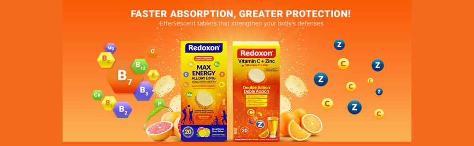 Redoxon, Vitamins, Vitamin C, Zinc, Faster Absorption