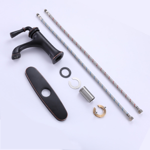 3 hole bathroom faucet black