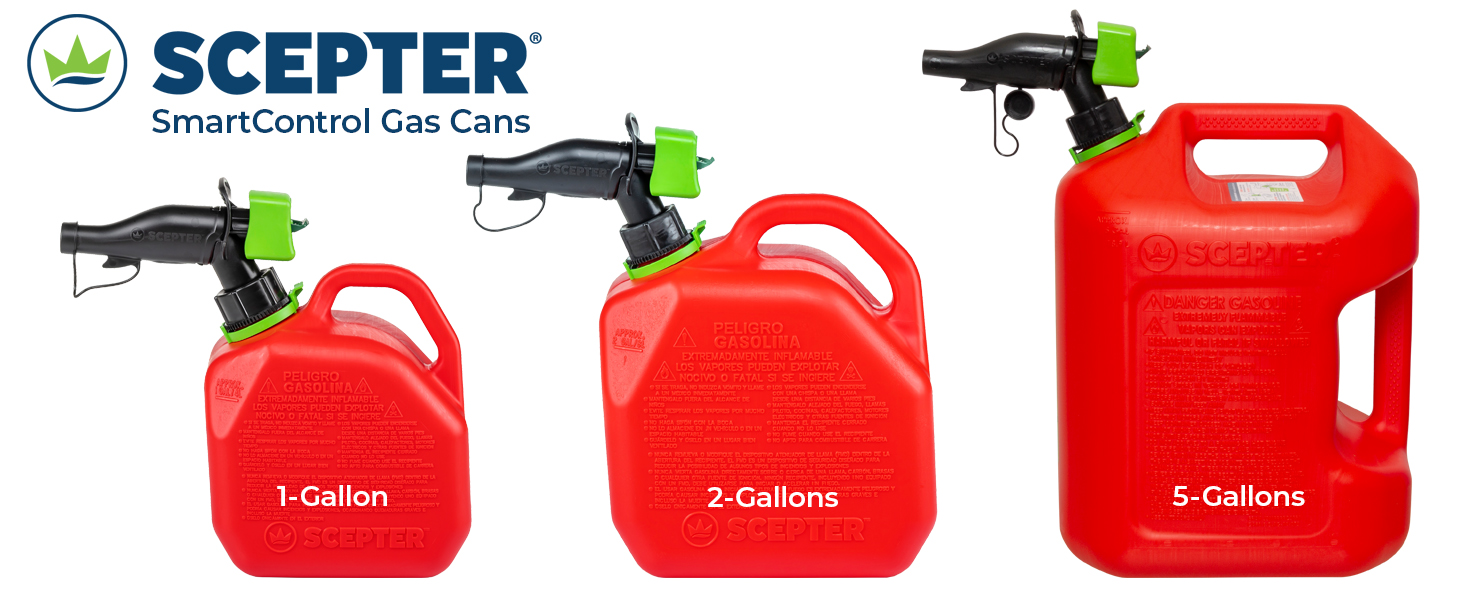 Scepter SmartControl Gas Cans 1 Gallon 2 Gallon 5 Gallon