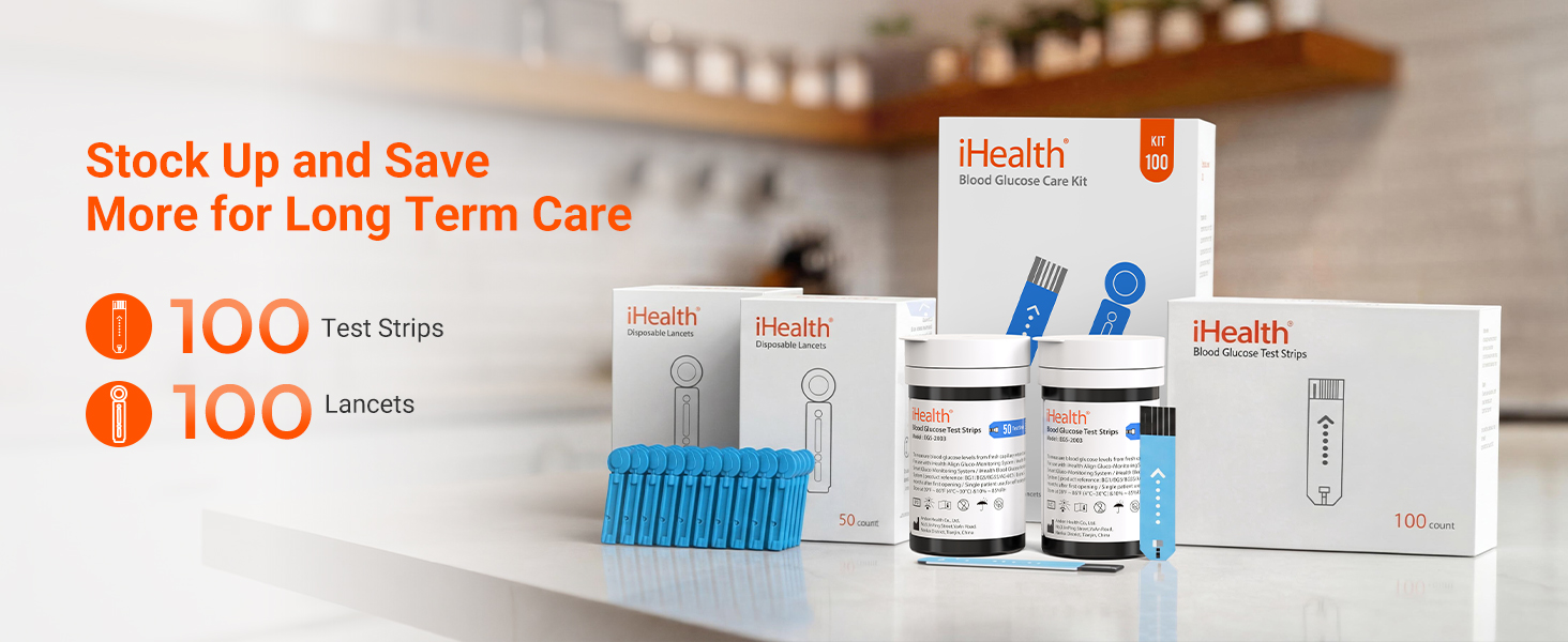 iHealth glucose strips and lancets
