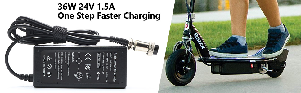 razor scooter e100 charger